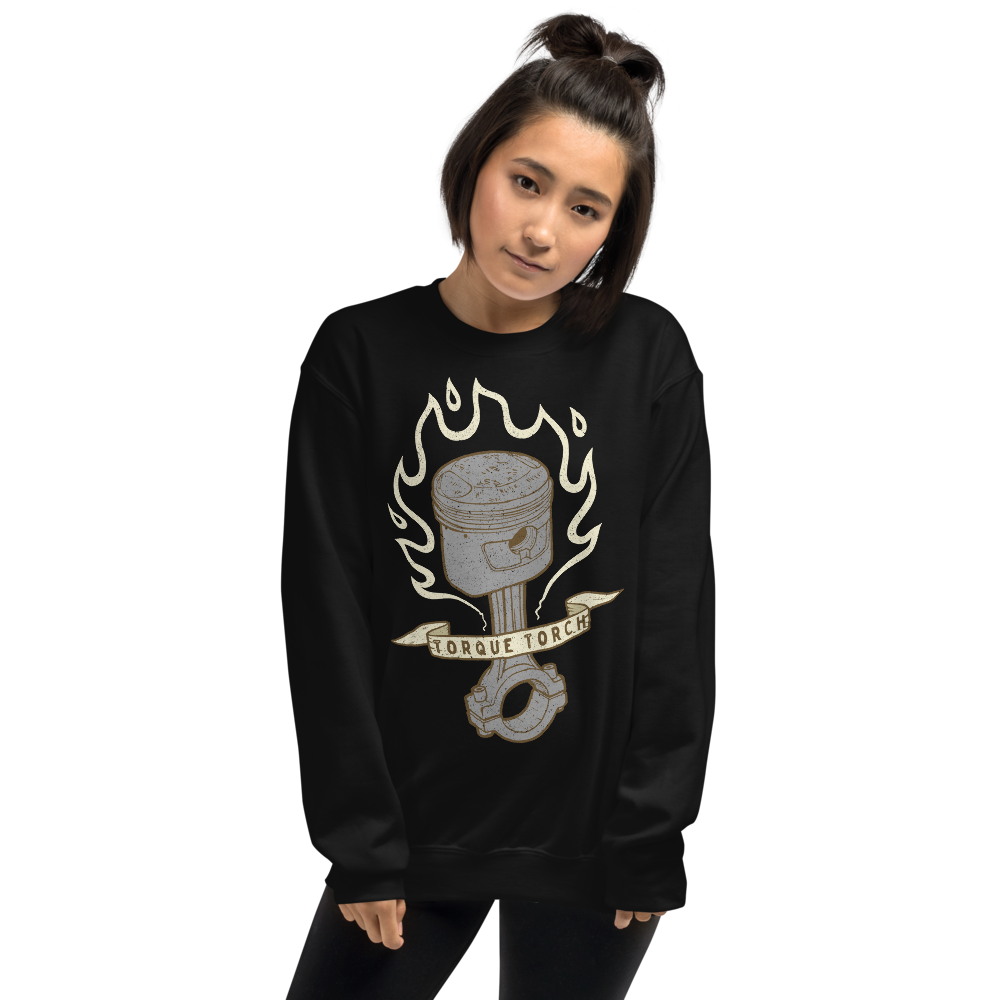 Flaming Piston Motorcycle Sweatshirt