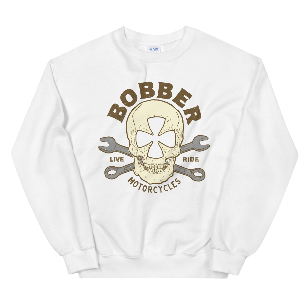 Bobber Skull Motorcycle Sweatshirt