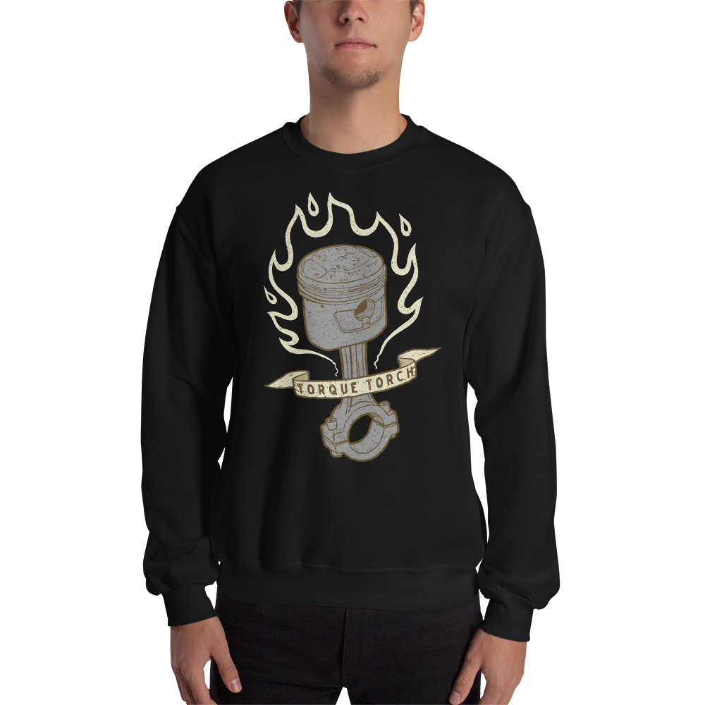 Flaming Piston Motorcycle Sweatshirt