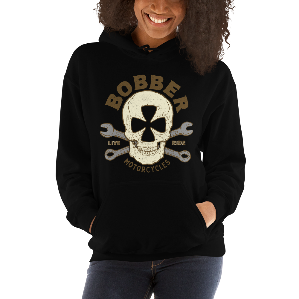 Bobber Maltese Skull Unisex Motorcycle Hoodie