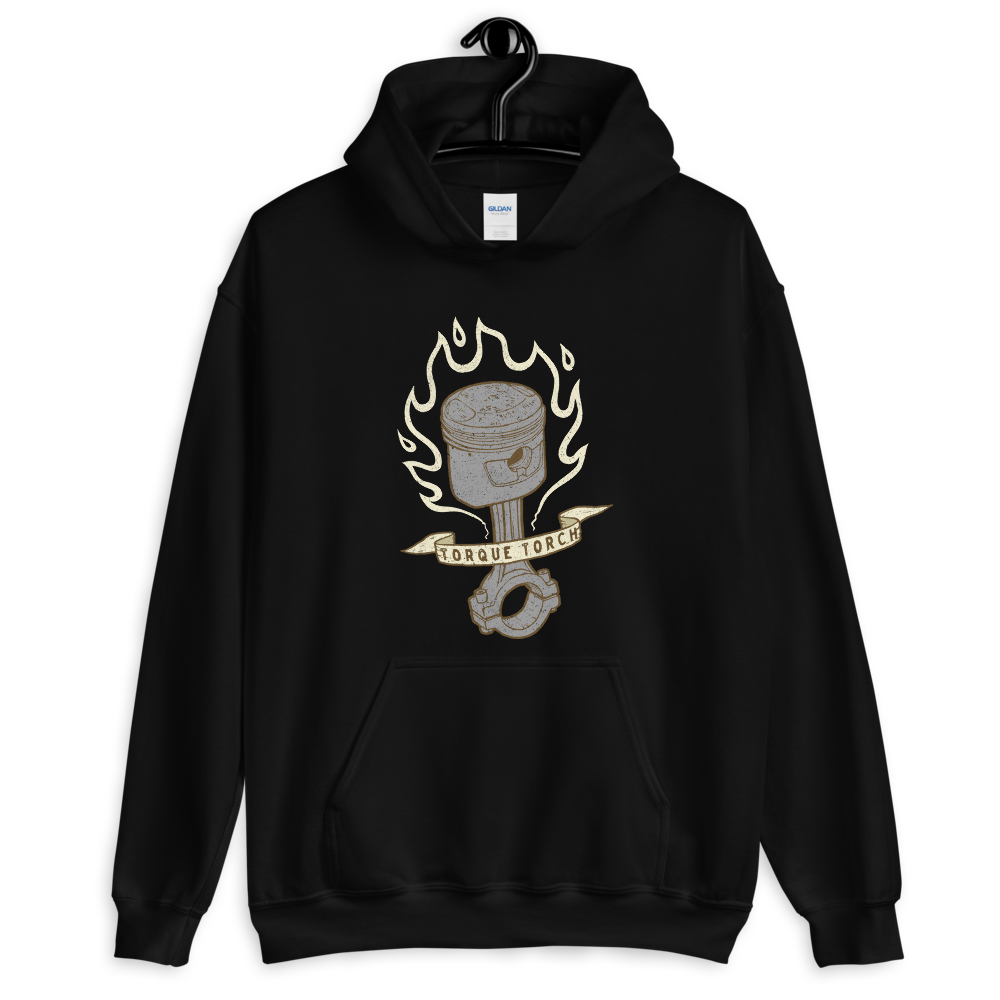 Flaming Piston Motorcycle Hoodie