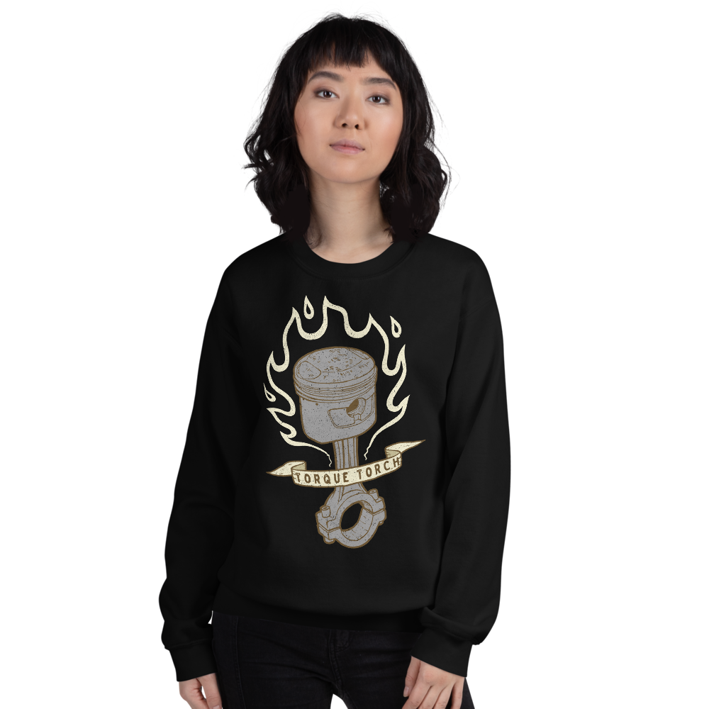 Flaming Piston Motorcycle Sweatshirt