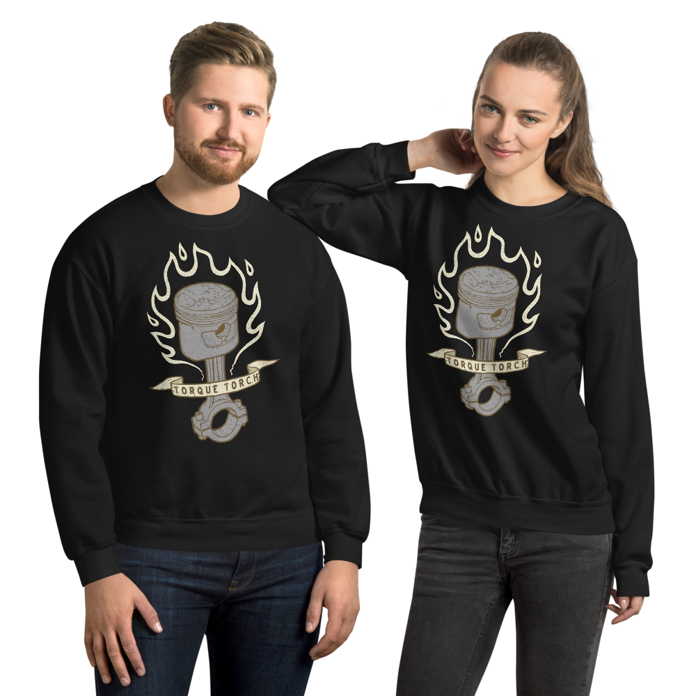 Flaming Piston Motorcycle Sweatshirt