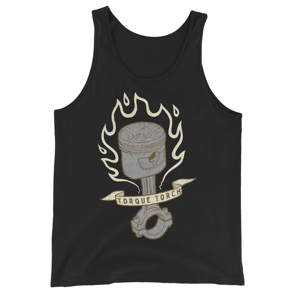 Flaming Piston Motorcycle Tank Top