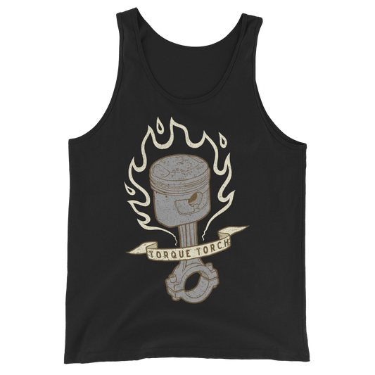 Flaming Piston Motorcycle Tank Top