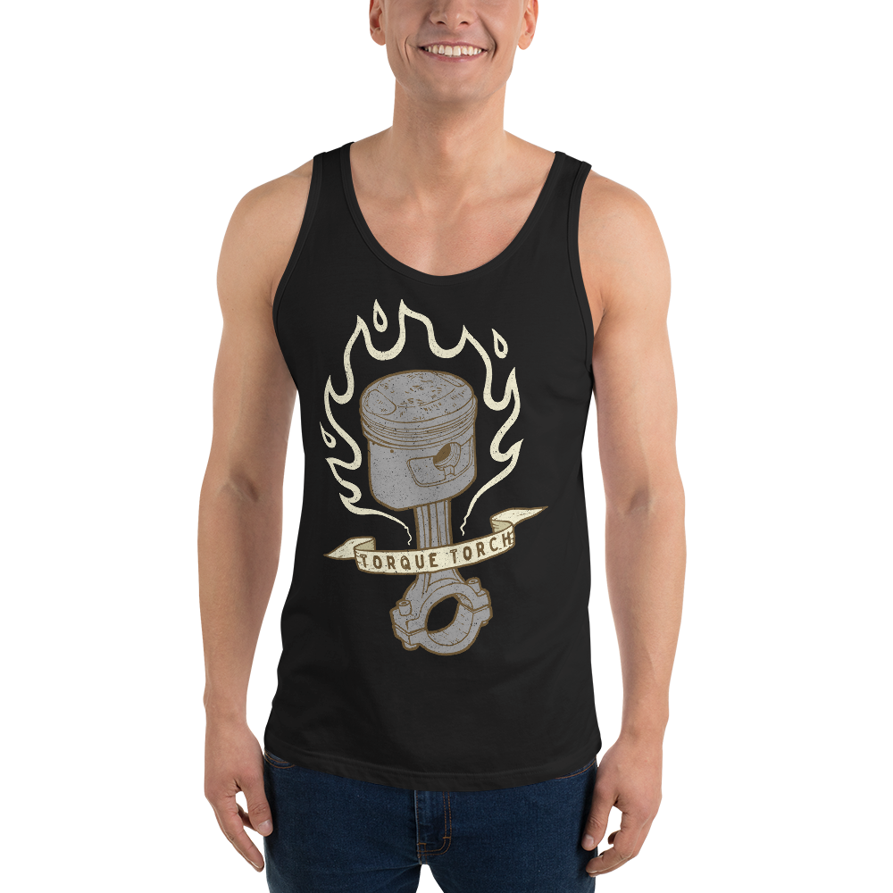 Flaming Piston Motorcycle Tank Top