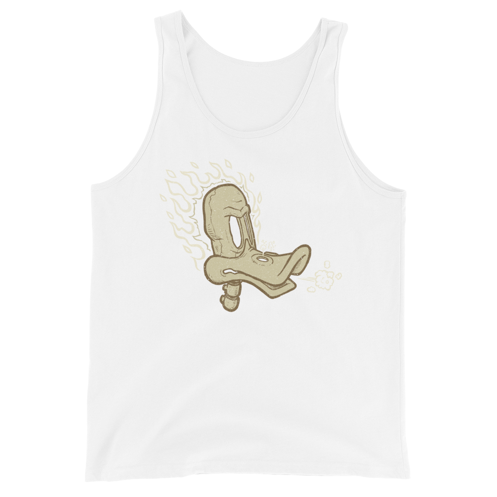 Flaming Duck Skull Motorcycle Tank Top