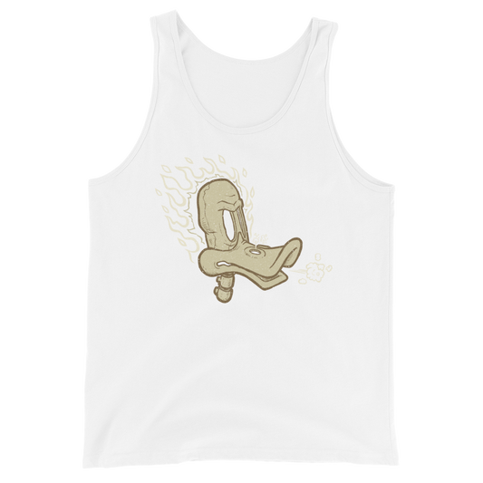 Flaming Duck Skull Motorcycle Tank Top