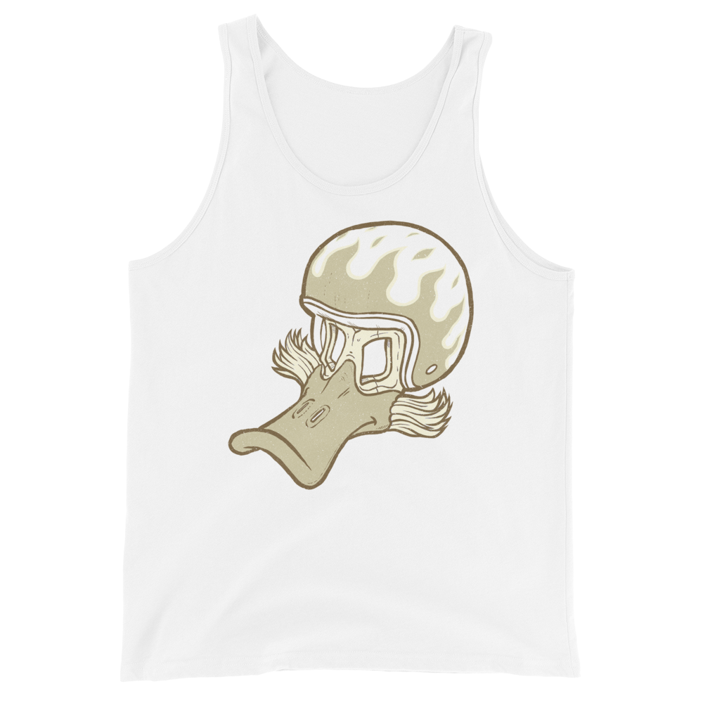 Duck Flaming Helmet Motorcycle Tank Top