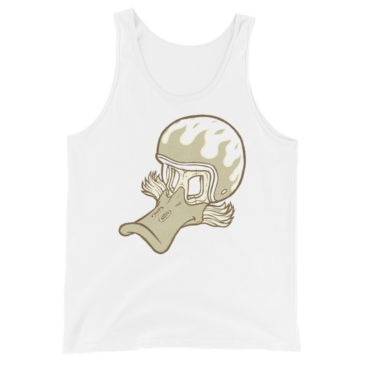 Duck Flaming Helmet Motorcycle Tank Top