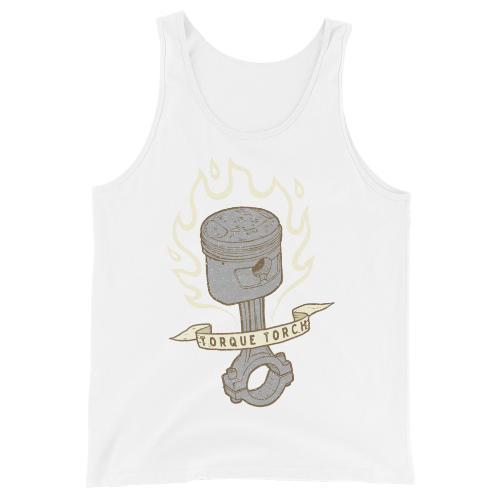 Flaming Piston Motorcycle Tank Top