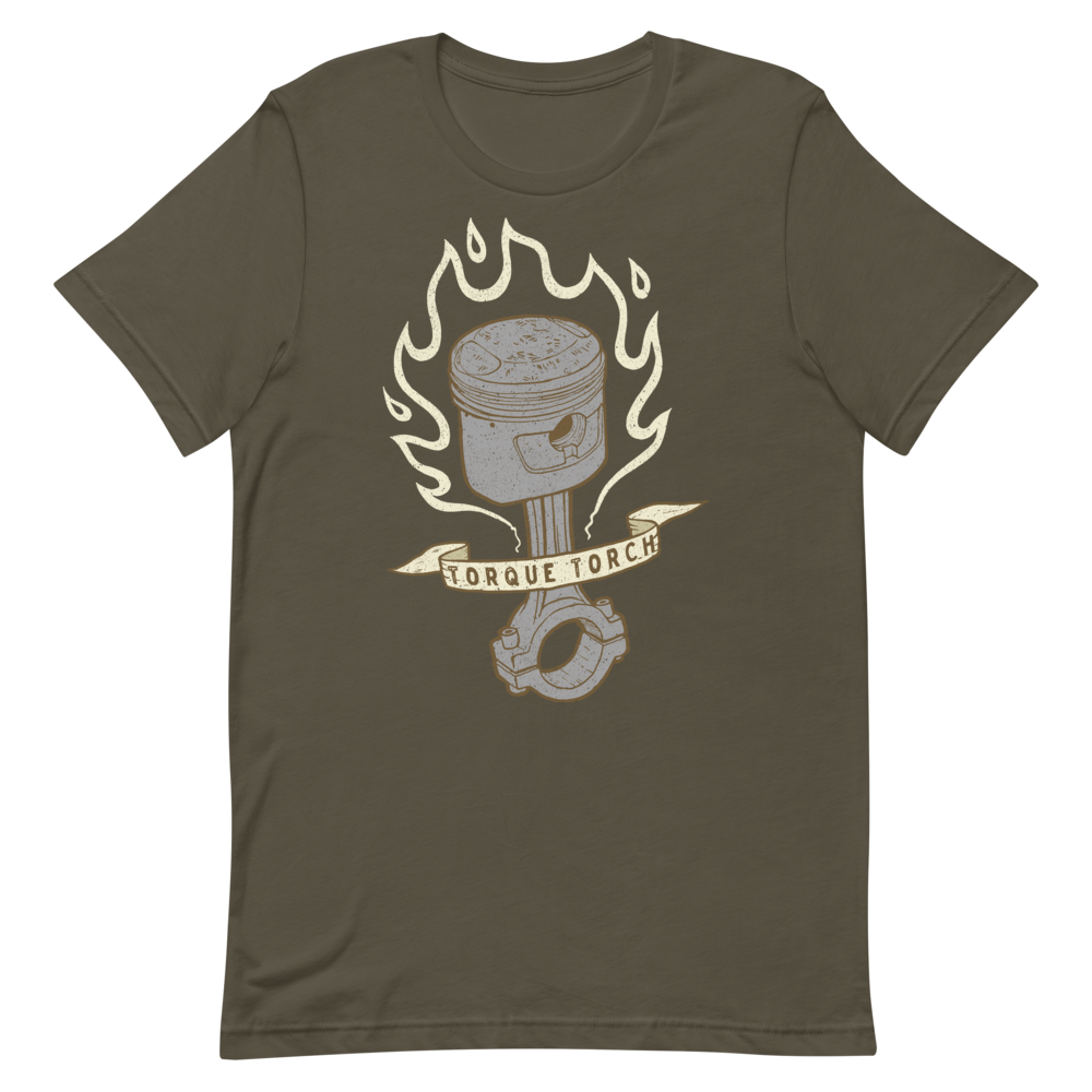 Flaming Piston Motorcycle T-Shirt