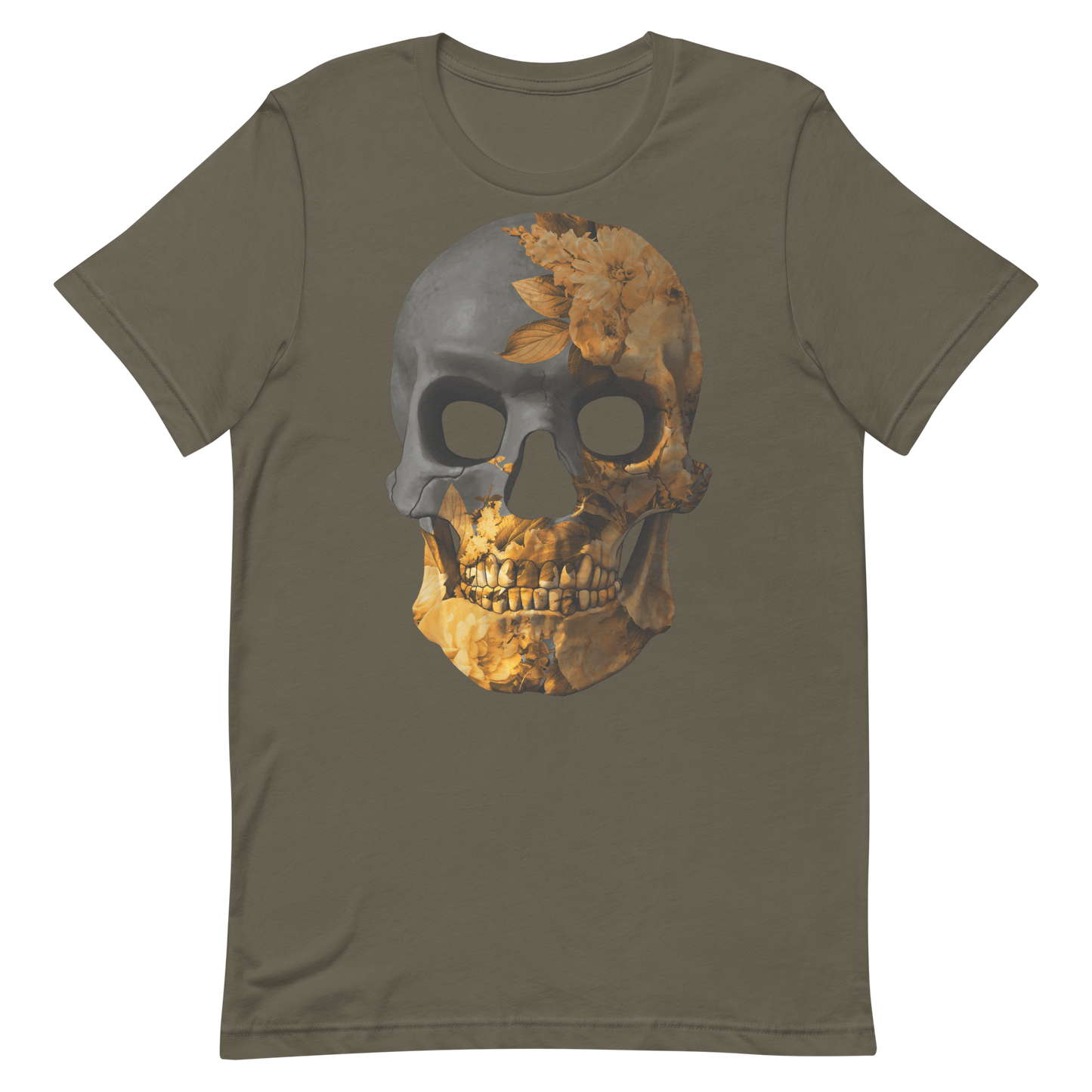 The Flower Skull motorcycle t-shirt 041