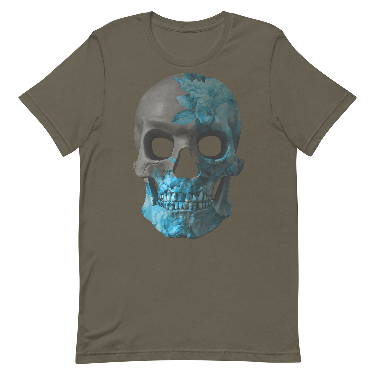 The Flower Skull motorcycle t-shirt 050