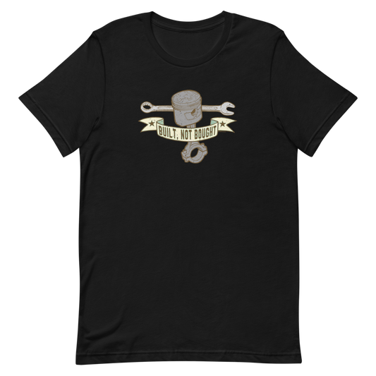 built, not bougth motorcycle t-shirt