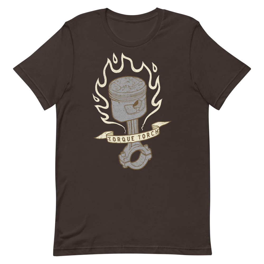 Flaming Piston Motorcycle T-Shirt