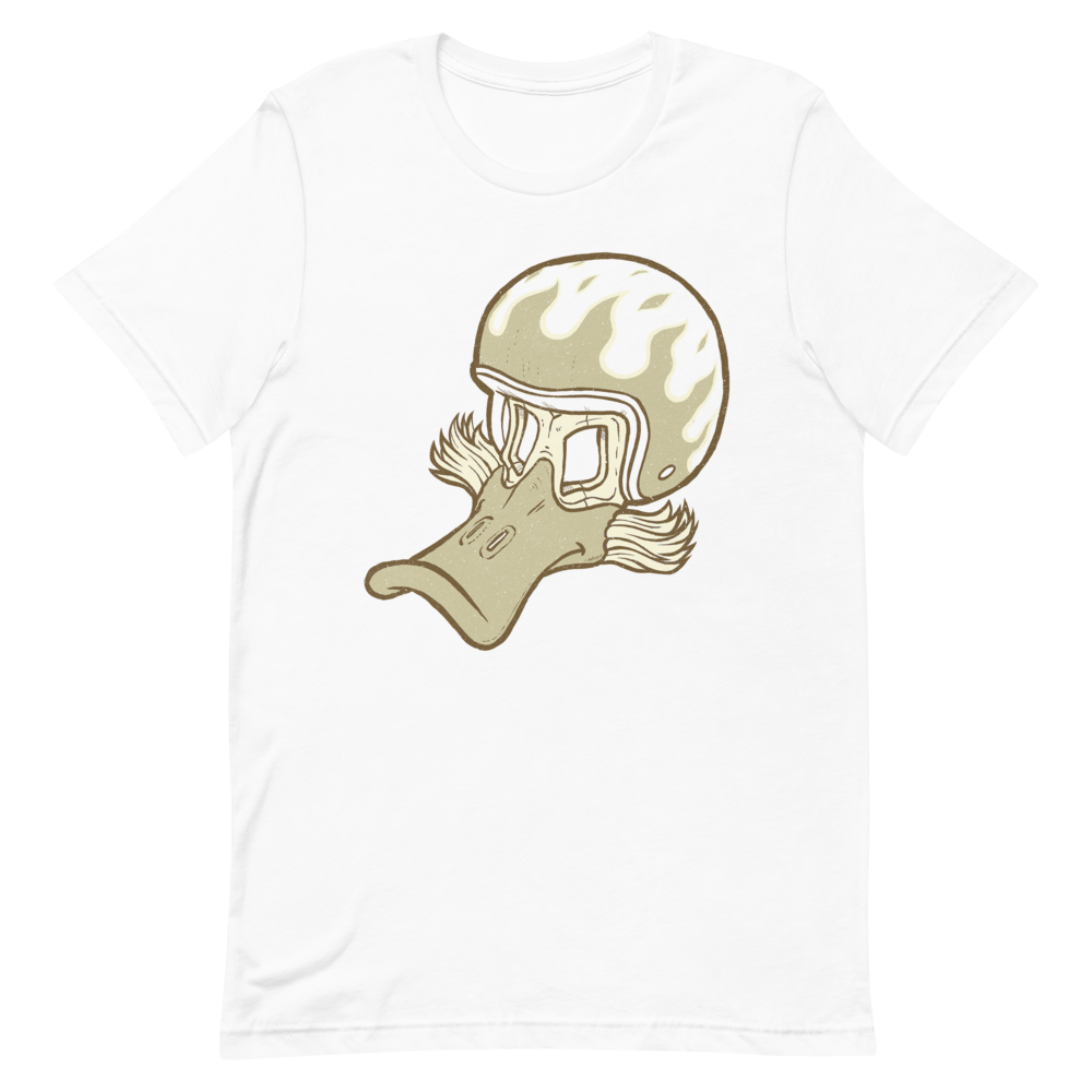 Duck Flaming Helmet Motorcycle T-Shirt