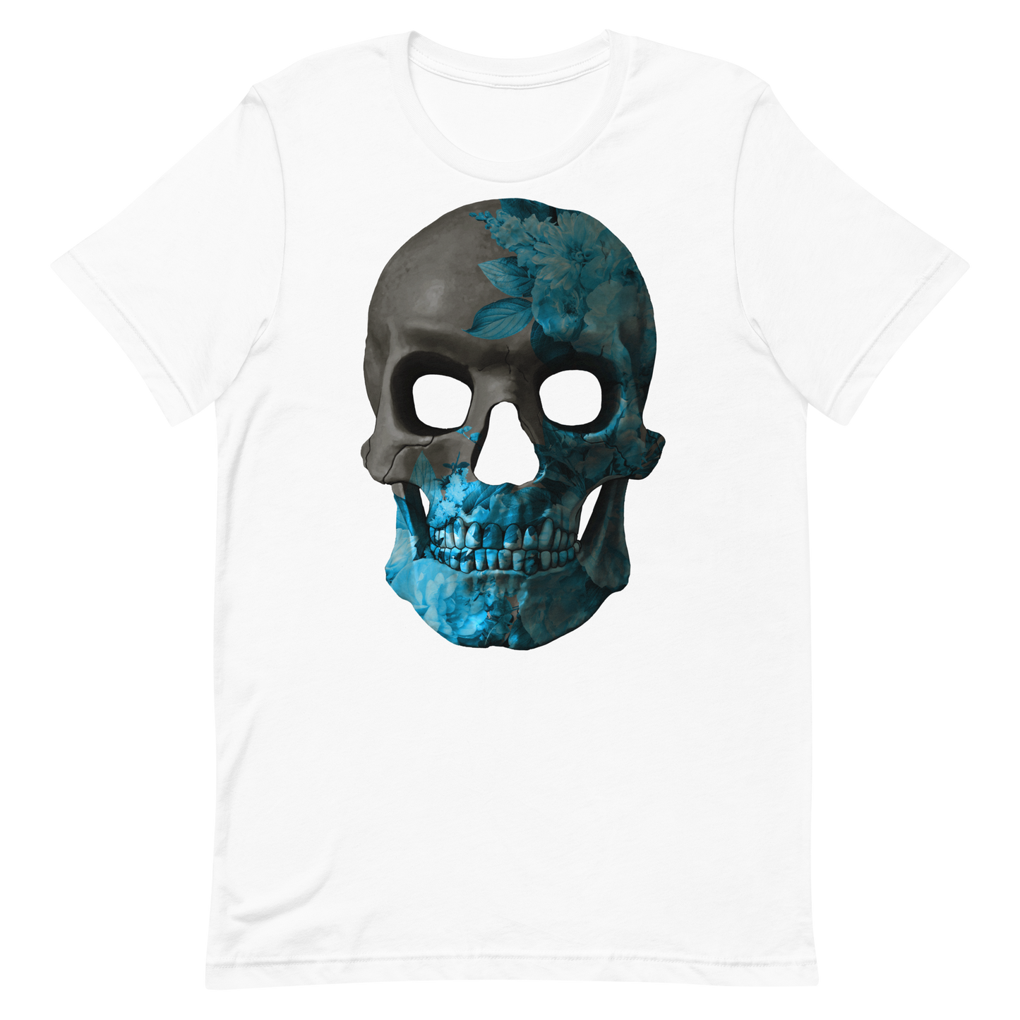 The Flower Skull motorcycle t-shirt 050