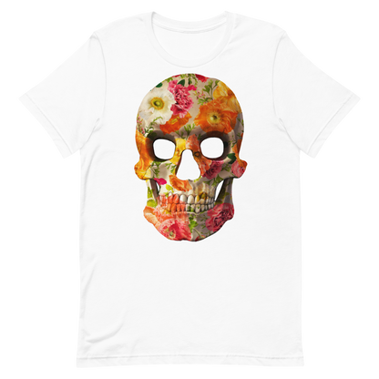 The Flower Skull motorcycle t-shirt 013