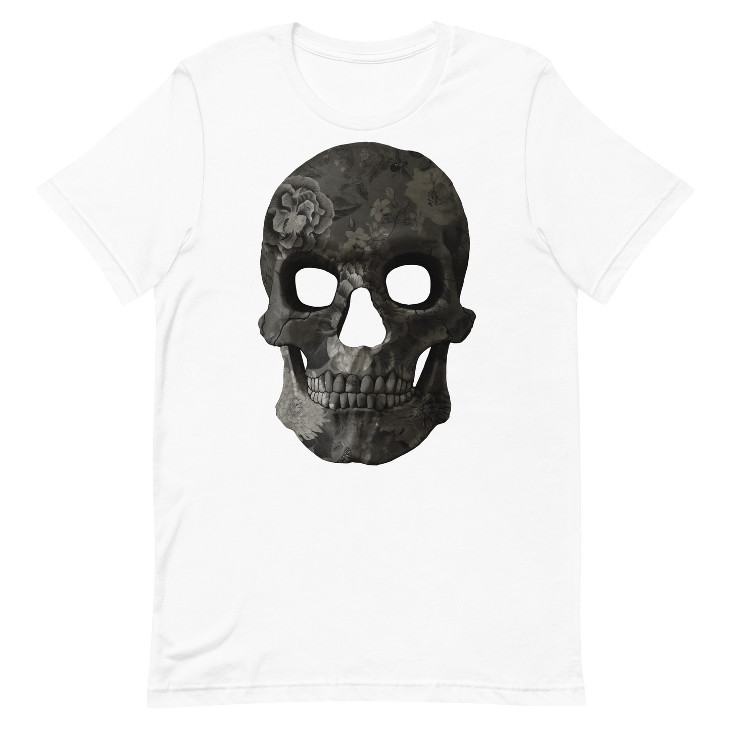 The Flower Skull motorcycle t-shirt 033