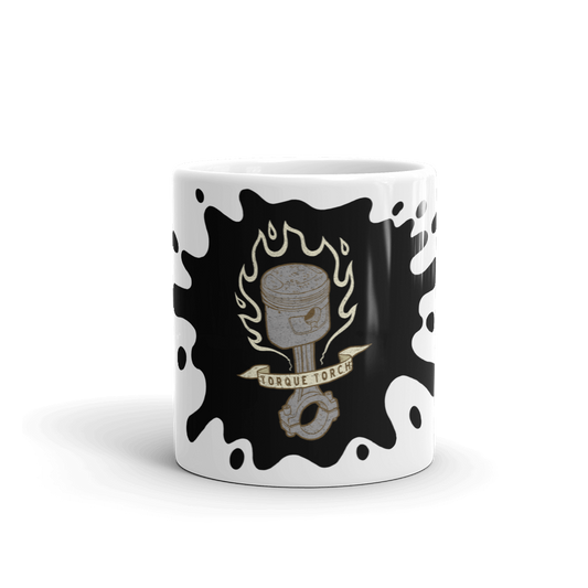 Flaming Piston Motorcycle Mug