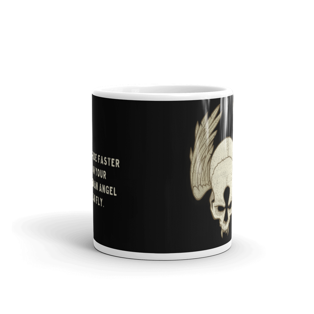 Guardian angel motorcycle mug