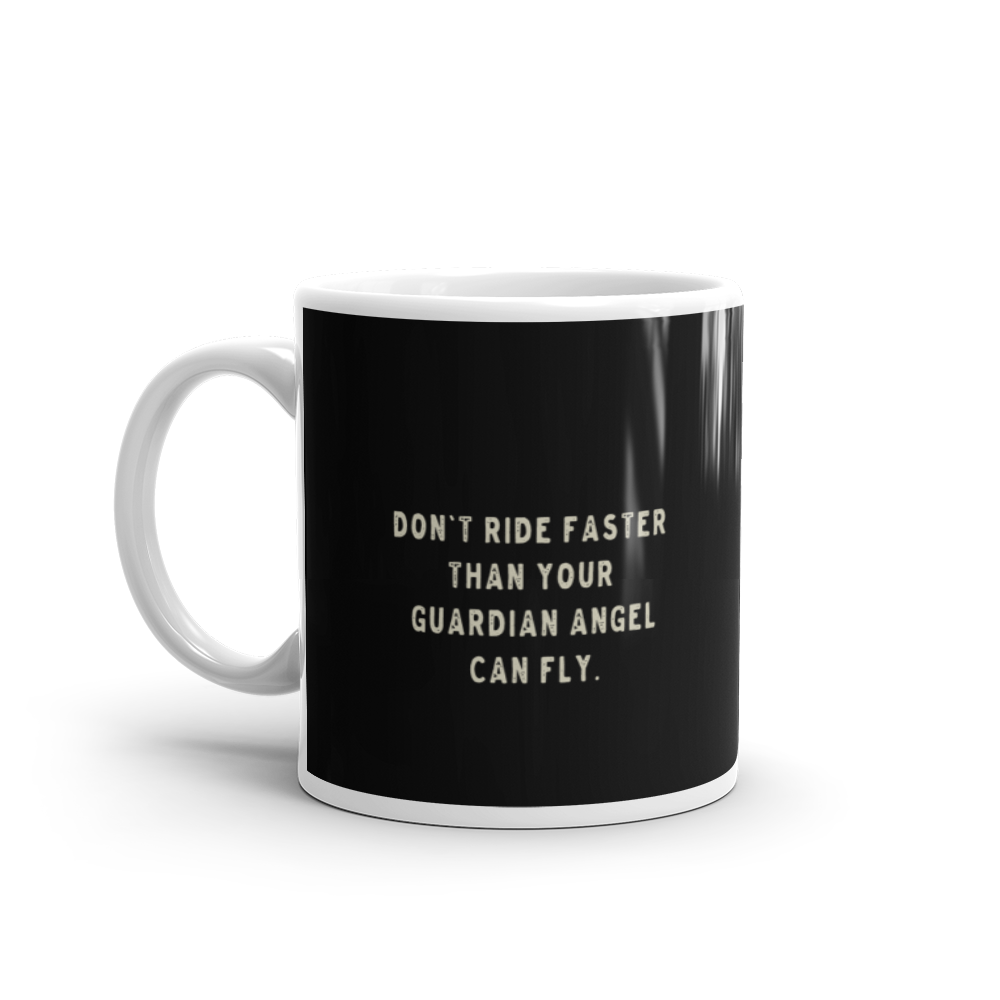 Guardian angel motorcycle mug