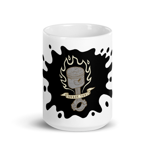 Flaming Piston Motorcycle Mug