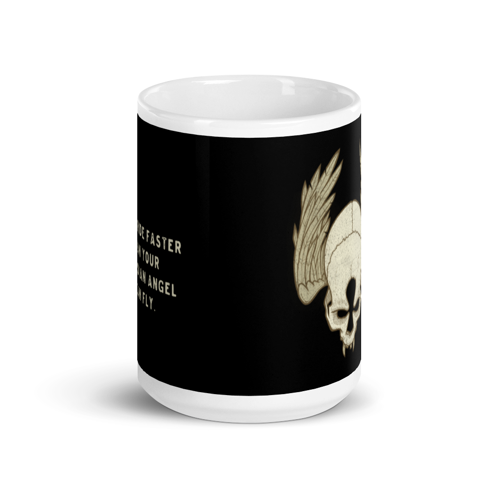 Guardian angel motorcycle mug