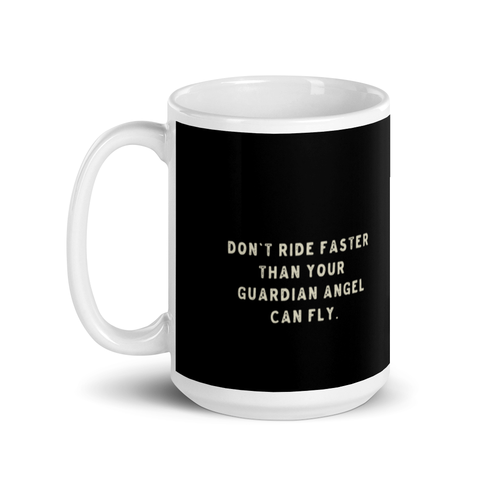 Guardian angel motorcycle mug