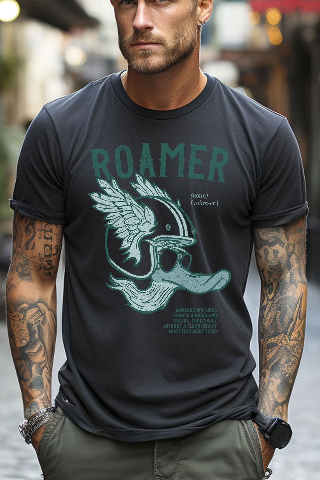 Roamer Motorcycle t-shirt Petrol Biker Shirt