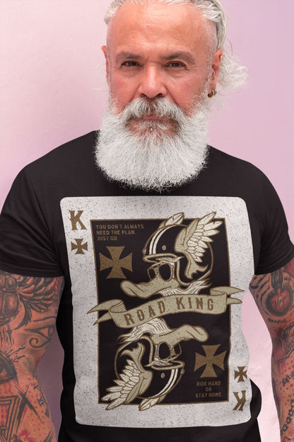 This Road King Motorcycle t-shirt is everything you've dreamed of and more. It feels soft and lightweight, with the right amount of stretch. It's comfortable and flattering for all.