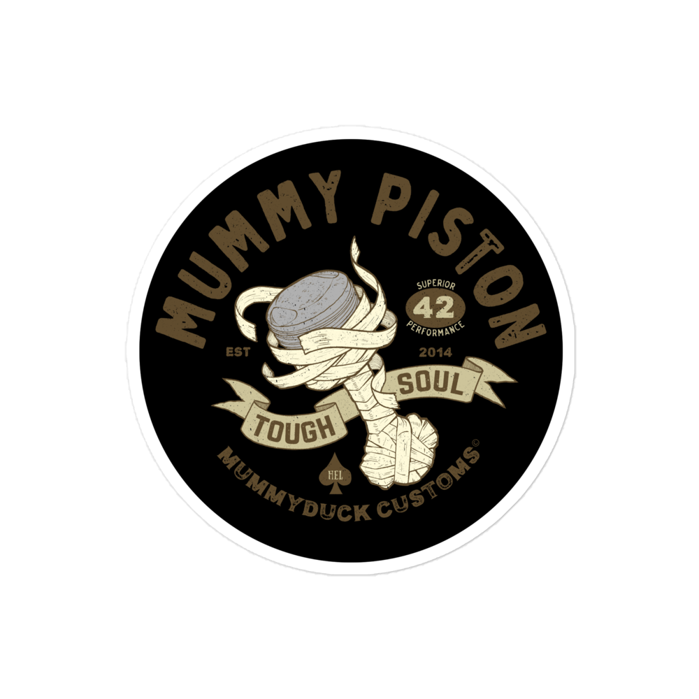 Mummy Piston Motorcycle Bubble-free stickers