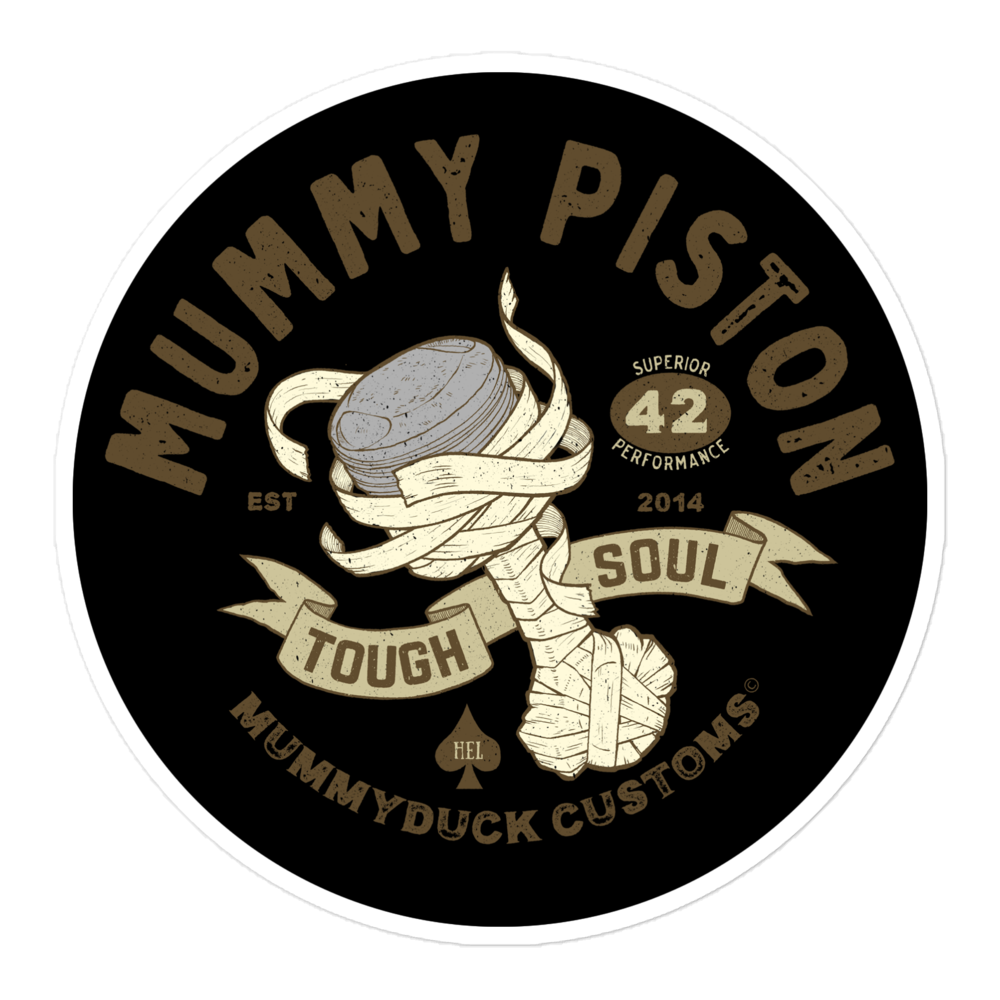 Mummy Piston Motorcycle Bubble-free stickers
