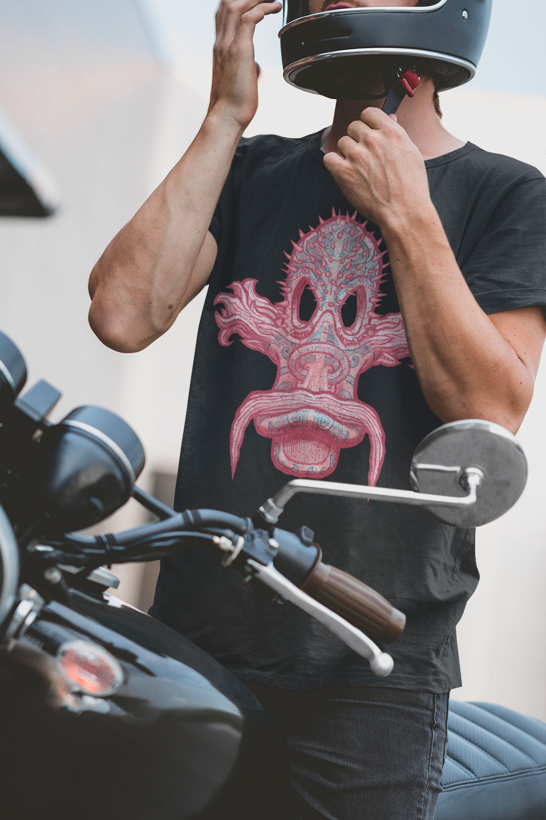 Red Motorcycle Skull No 013 t-shirt is everything you've dreamed of and more. It feels soft and lightweight, with the right amount of stretch. It's comfortable and flattering for all.