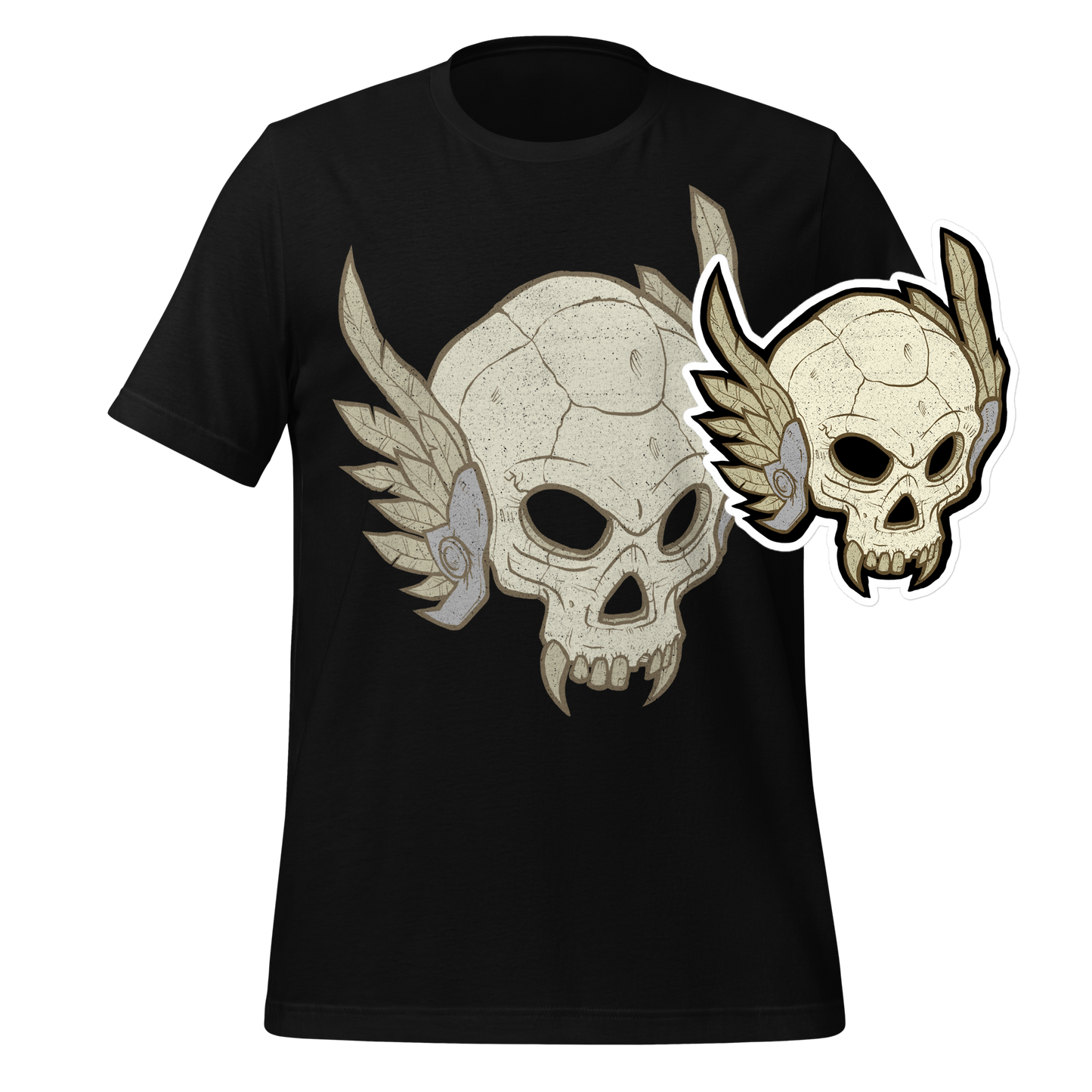 Speed Skull T-Shirt + Sticker Bundle