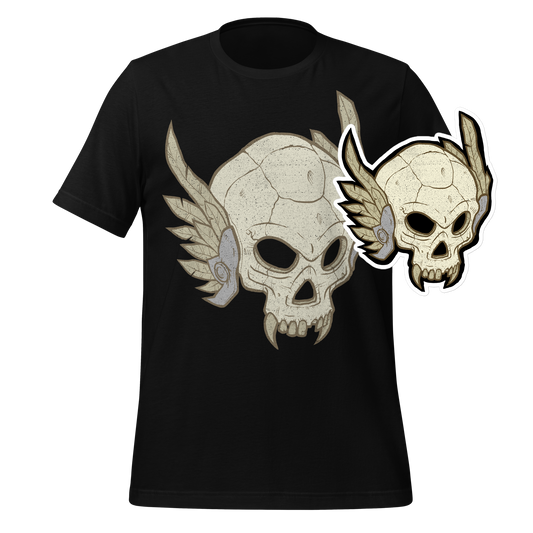 Speed Skull T-Shirt + Sticker Bundle