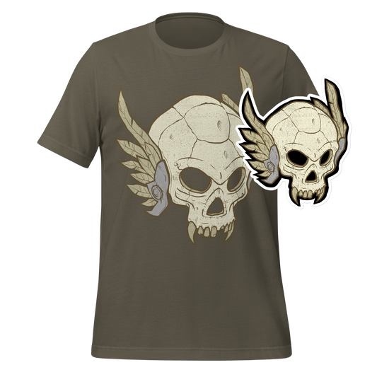 Speed Skull T-Shirt + Sticker Bundle