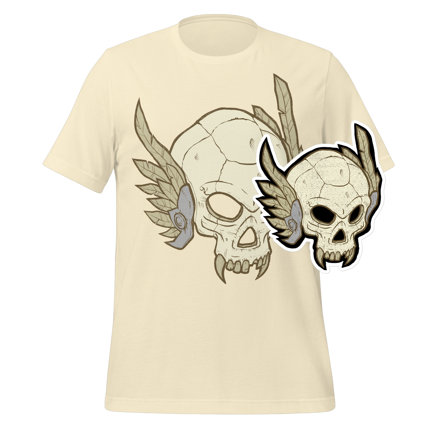 Speed Skull T-Shirt + Sticker Bundle