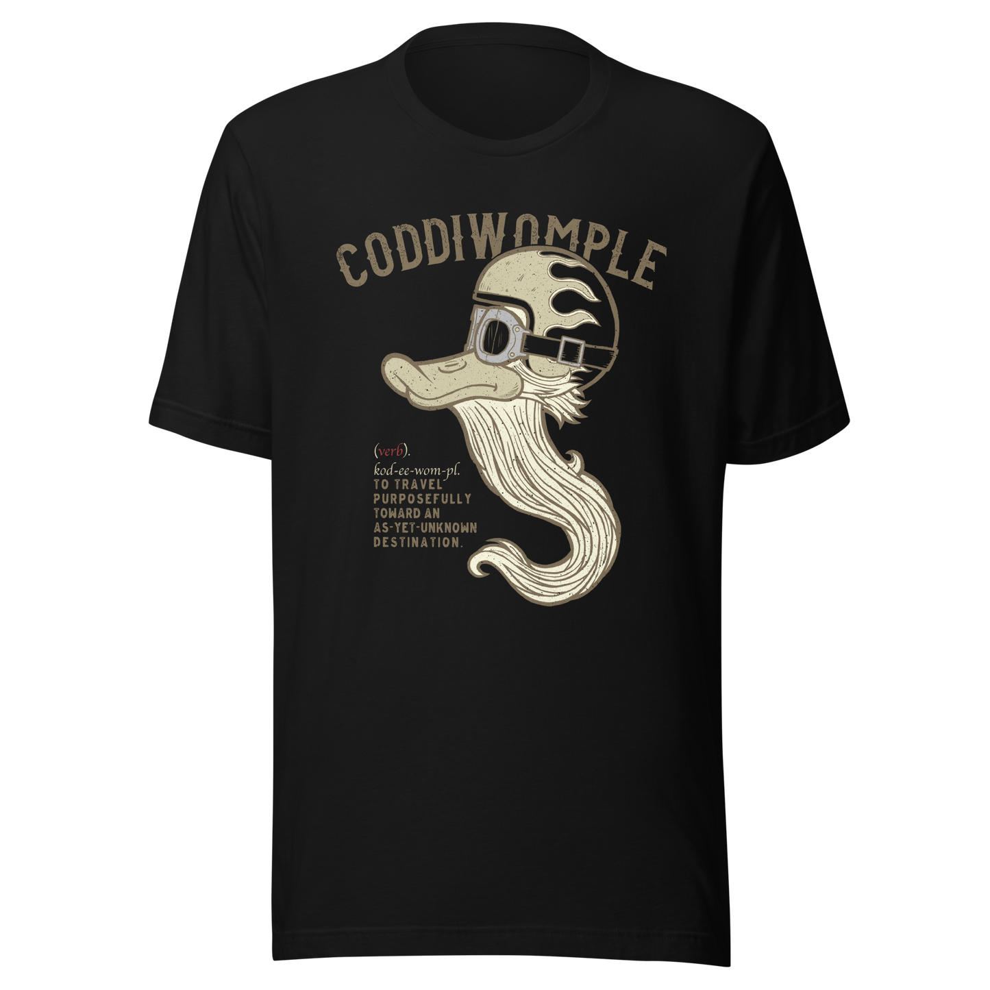 Coddiwomple journey T-shirt for motorcyclists who just go