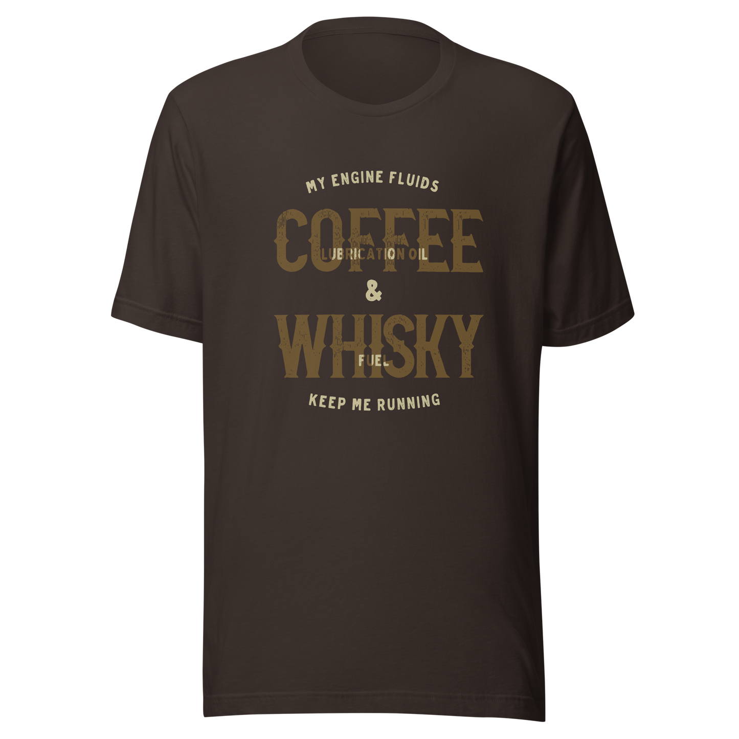 Coffee & Whisky T-shirt Motorcycle Shirt Keep Engine Running Shirt Coffee Shirt Lover Whisky Lover Tee Whisky Shirt Bourbon shirt gift