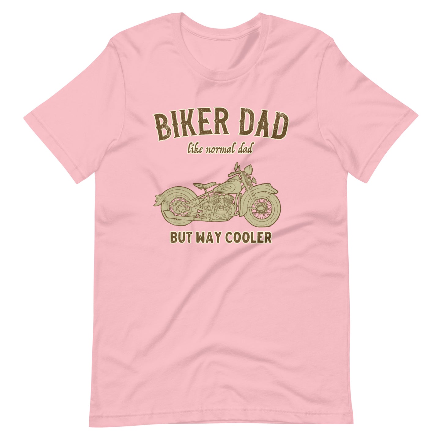 pink  Biker Dad Like A Normal Dad Only Cooler Motorcycle T-shirt