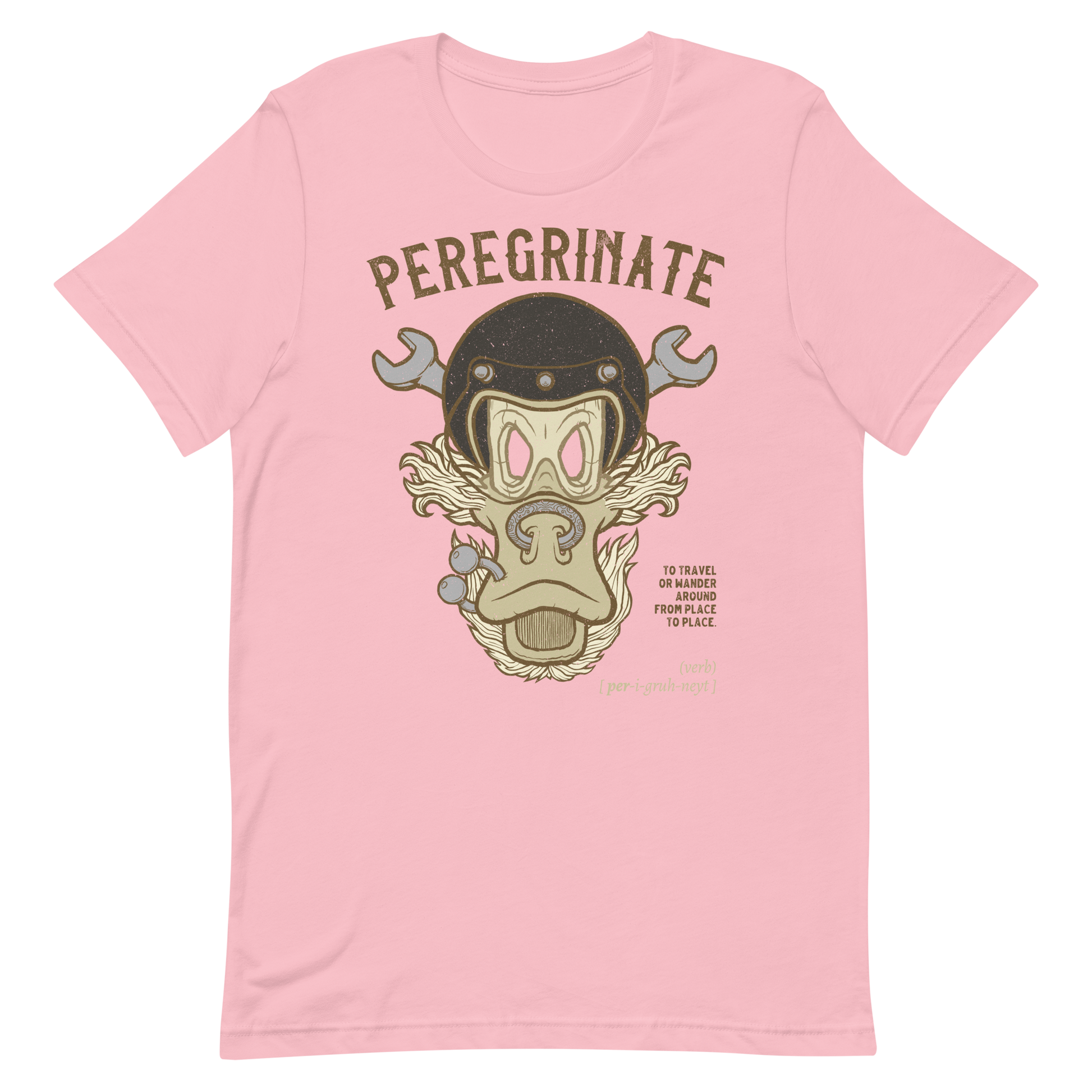 Pink Peregrinate biker T-shirt Motorcycle Journey Shirt Tourer Biker Adventure Shirt Biker Gift Idea For Him Old Tourer Shirt Funny Biker Shirt