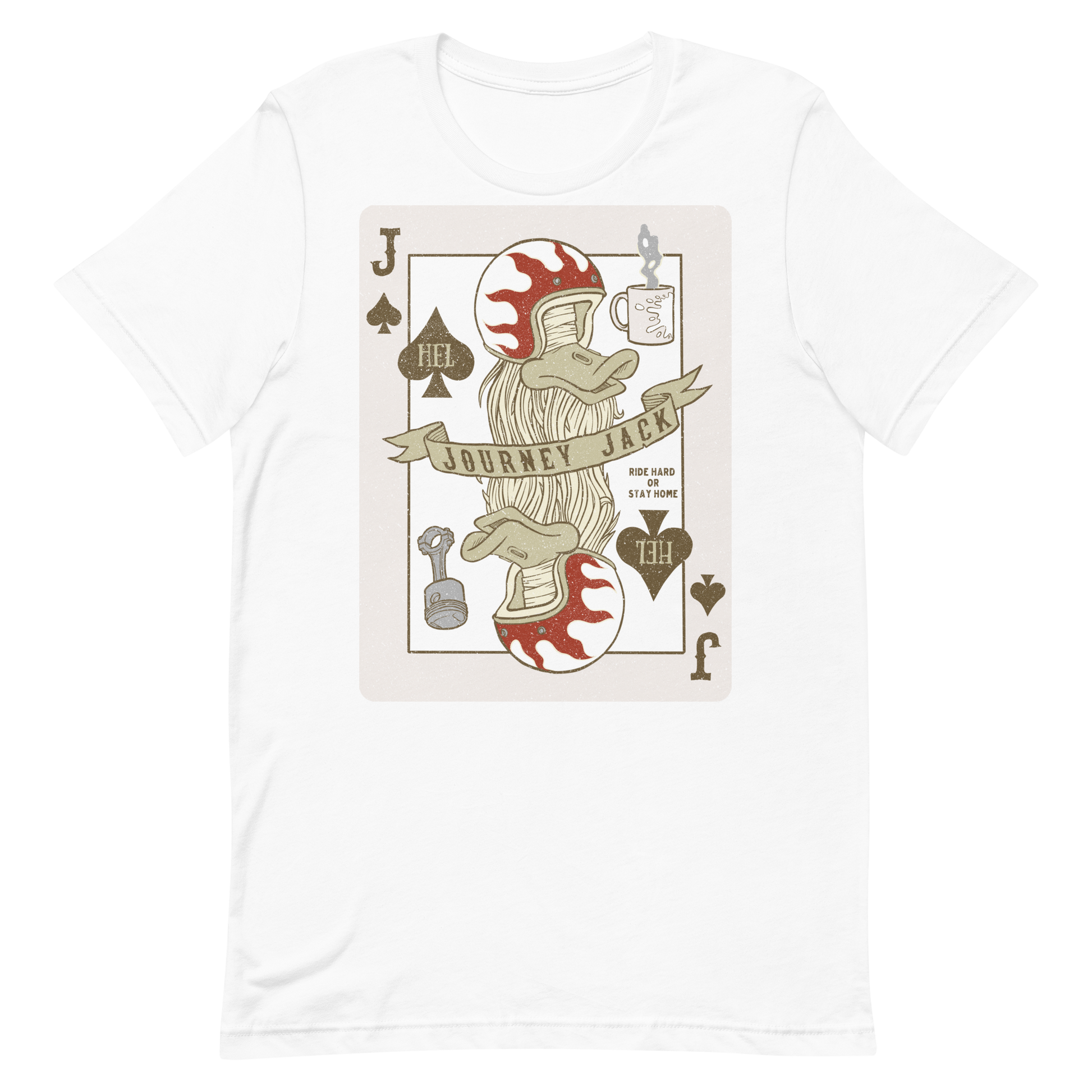 This Journey Jack Motorcycle Playing Card t-shirt is everything you've dreamed of and more. It feels soft and lightweight, with the right amount of stretch. It's comfortable and flattering for all.