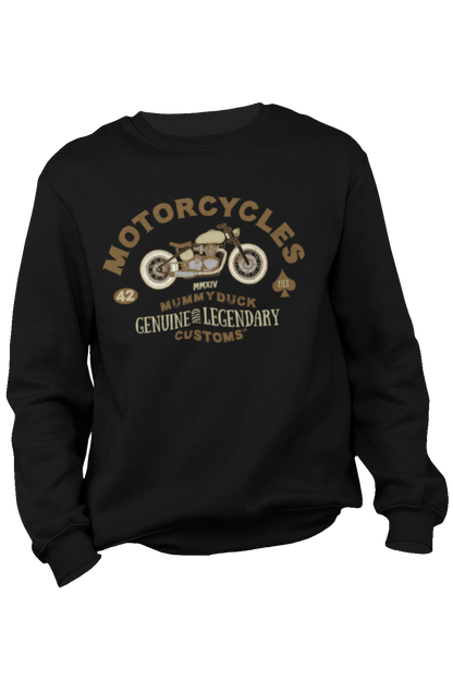 black retro motorcycle sweatshirt