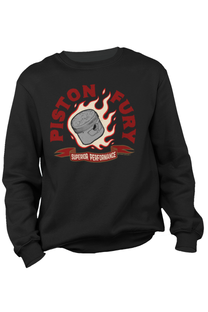 Piston fury motorcycle sweatshirt by Mummyduck Customs