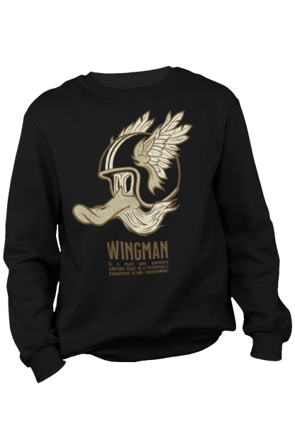Black motorcycle sweatshirt wingman
