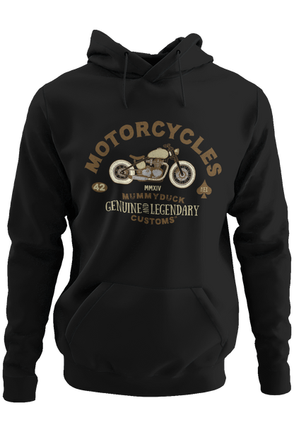 black motorcycle hoodie vintege style design