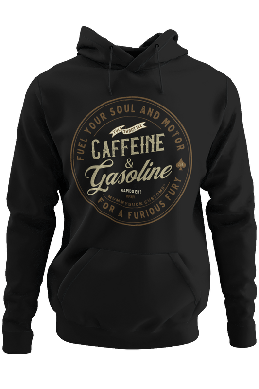 Black Caffeine & Gasoline Motorcycle Hoodie