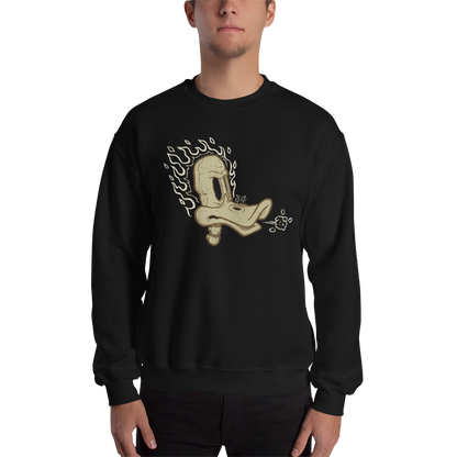 Flaming Duck Skull Unisex Motorcycle Sweatshirt